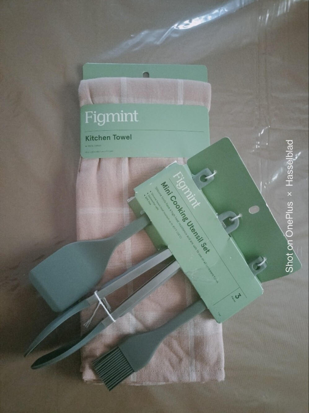 Mint Green Mini Cooking Utensil Set & Kitchen Towel